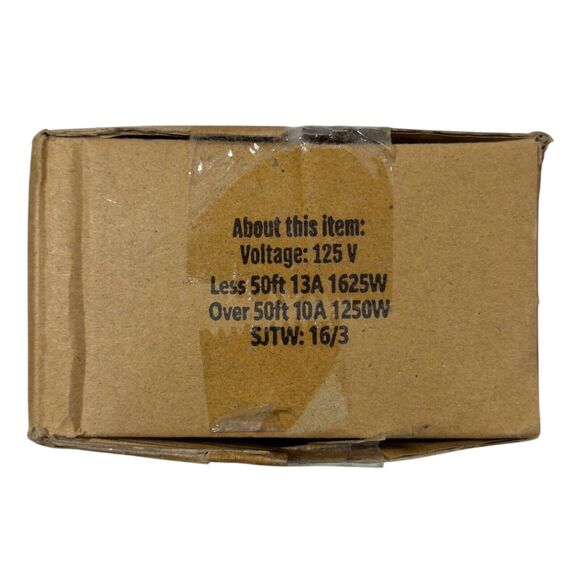 Black Flexible Heavy Duty Cold-Resistant 50FT Extension Cord POWGRN X00385A5RN - Picture 2 of 5